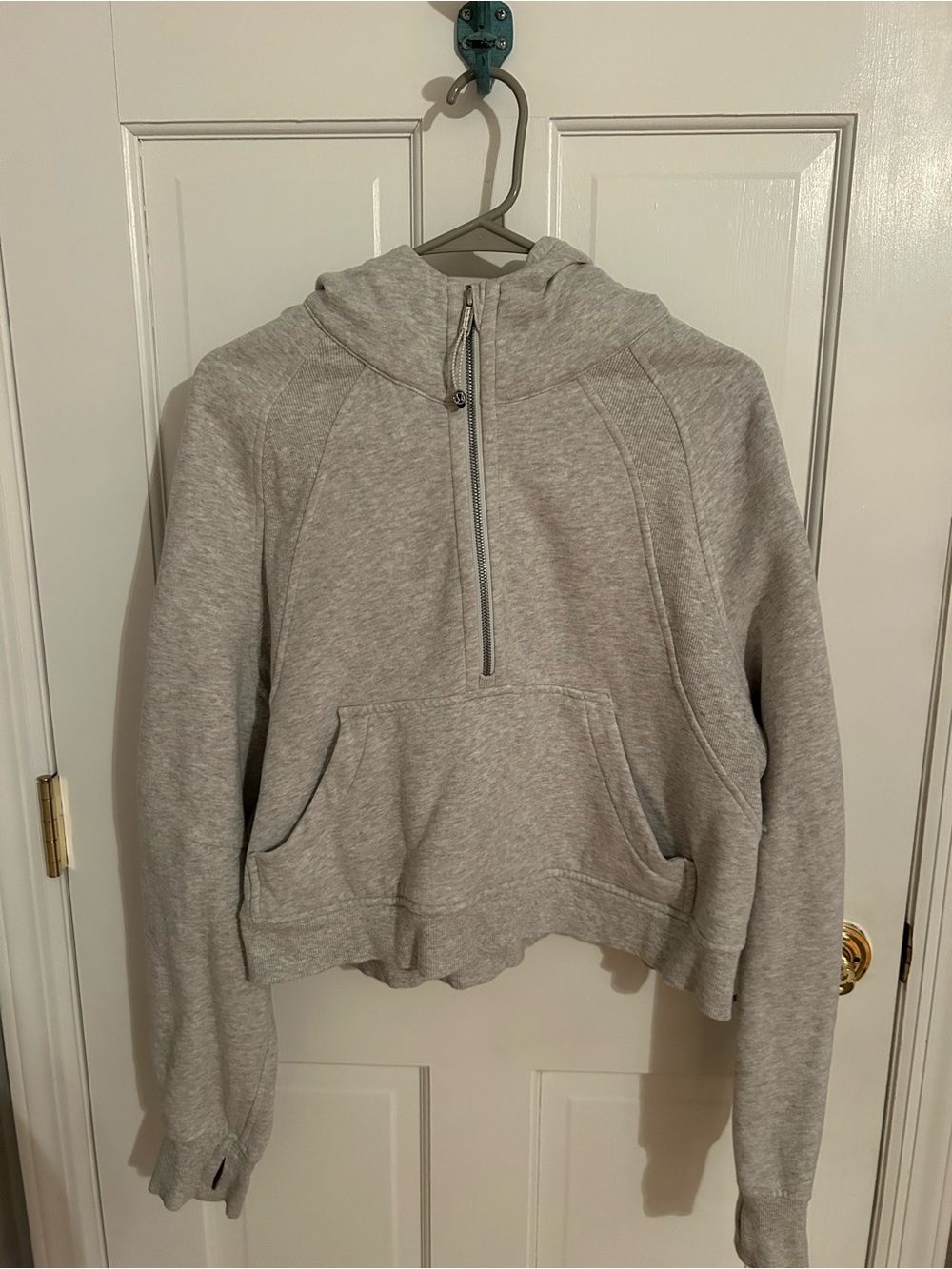 Women's Light Gray Lululemon Scuba Zip